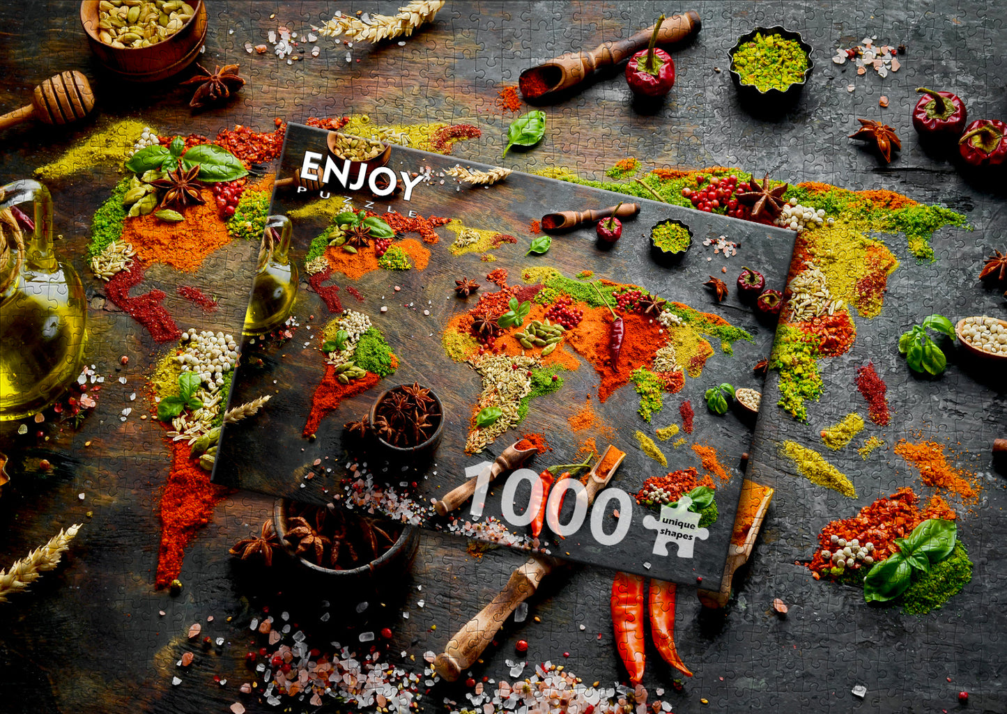 1000 Pieces Jigsaw Puzzle - World Map in Spices (1461)