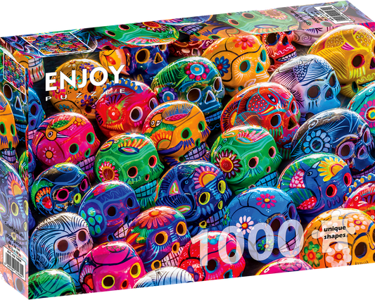 1000 Pieces Jigsaw Puzzle - Colorful Skulls (1464)