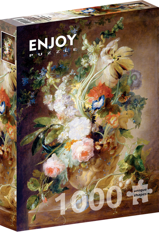 1000 Pieces Jigsaw Puzzle - Jan van Huysum: Vase with Flowers (1521)
