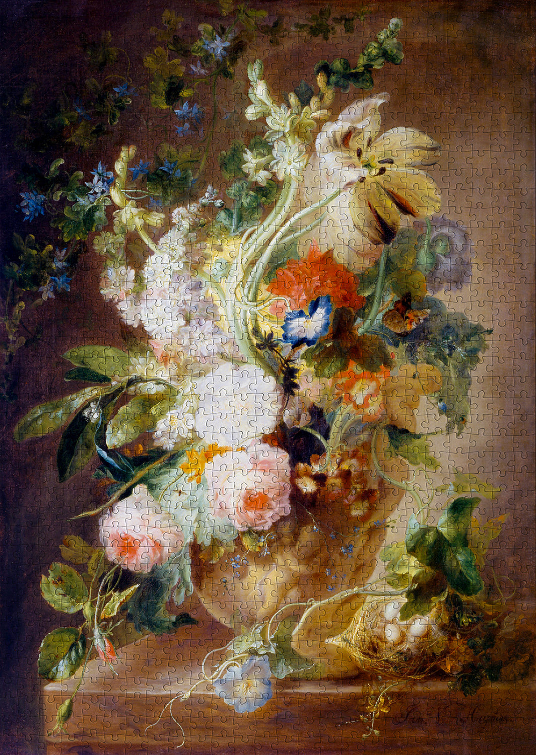 1000 Pieces Jigsaw Puzzle - Jan van Huysum: Vase with Flowers (1521)