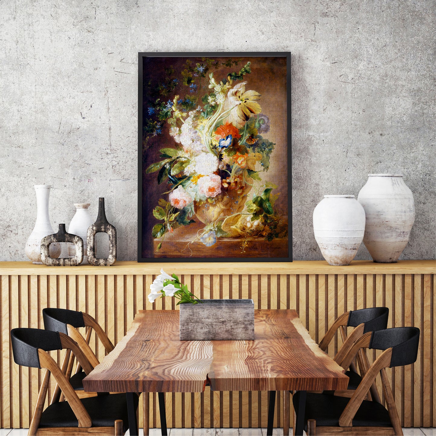 1000 Pieces Jigsaw Puzzle - Jan van Huysum: Vase with Flowers (1521)