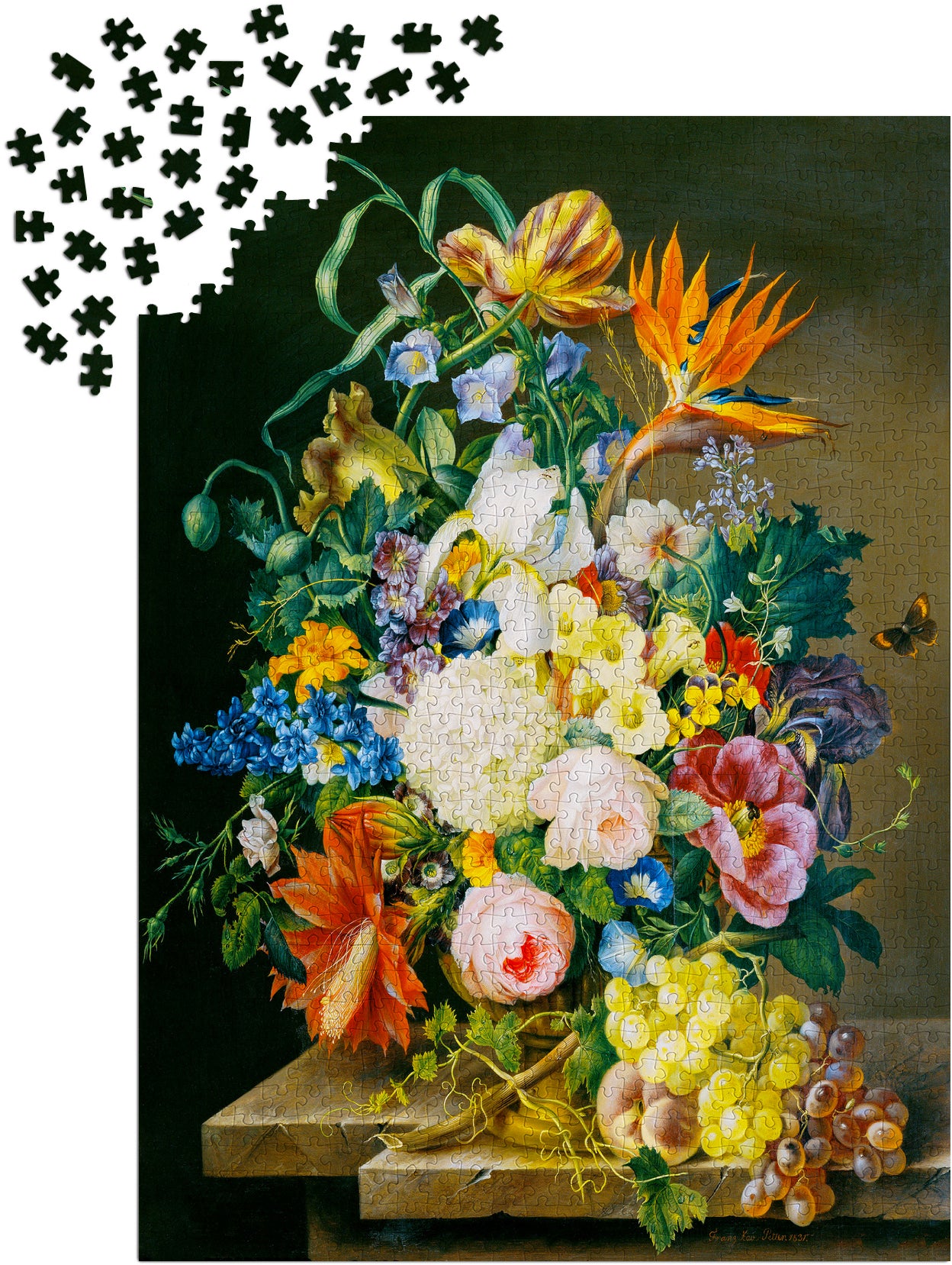 1000 Pieces Jigsaw Puzzle - Franz Xaver Petter: Flower Piece (1524)