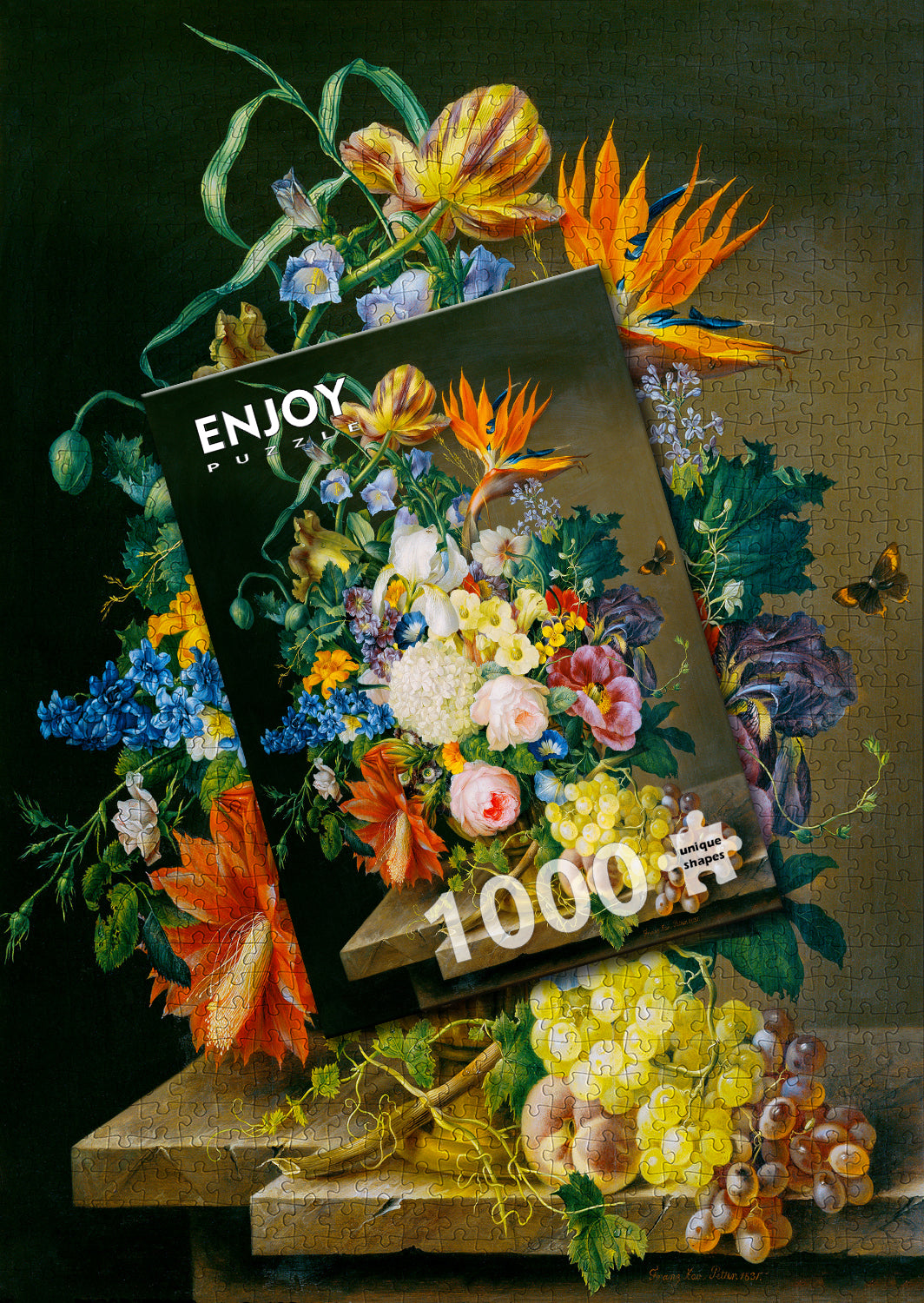 1000 Pieces Jigsaw Puzzle - Franz Xaver Petter: Flower Piece (1524)