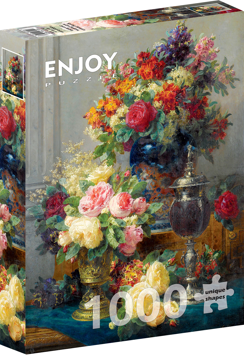 1000 Pieces Jigsaw Puzzle - Jean Robie Baptiste: Spring Flowers with Chalices (1527)