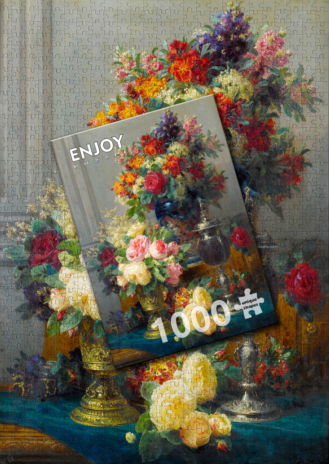 1000 Pieces Jigsaw Puzzle - Jean Robie Baptiste: Spring Flowers with Chalices (1527)