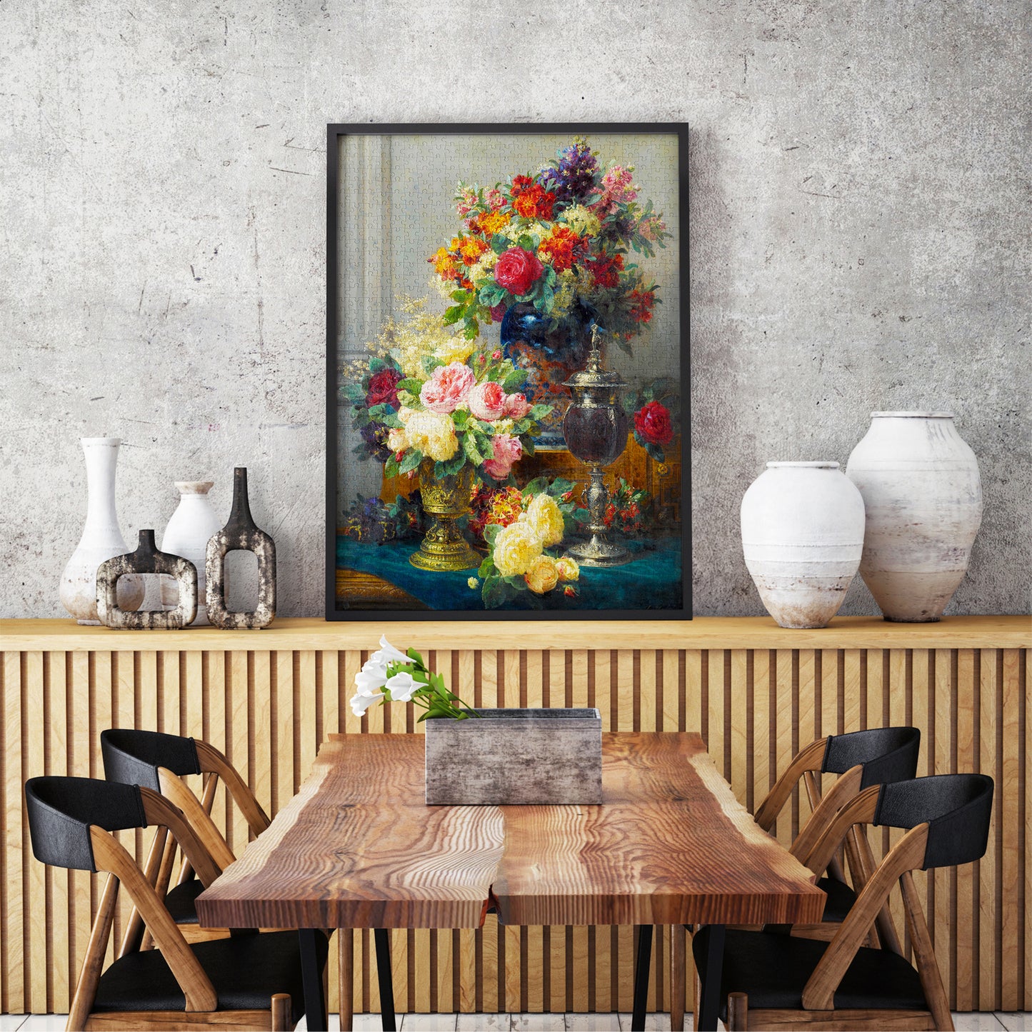1000 Pieces Jigsaw Puzzle - Jean Robie Baptiste: Spring Flowers with Chalices (1527)