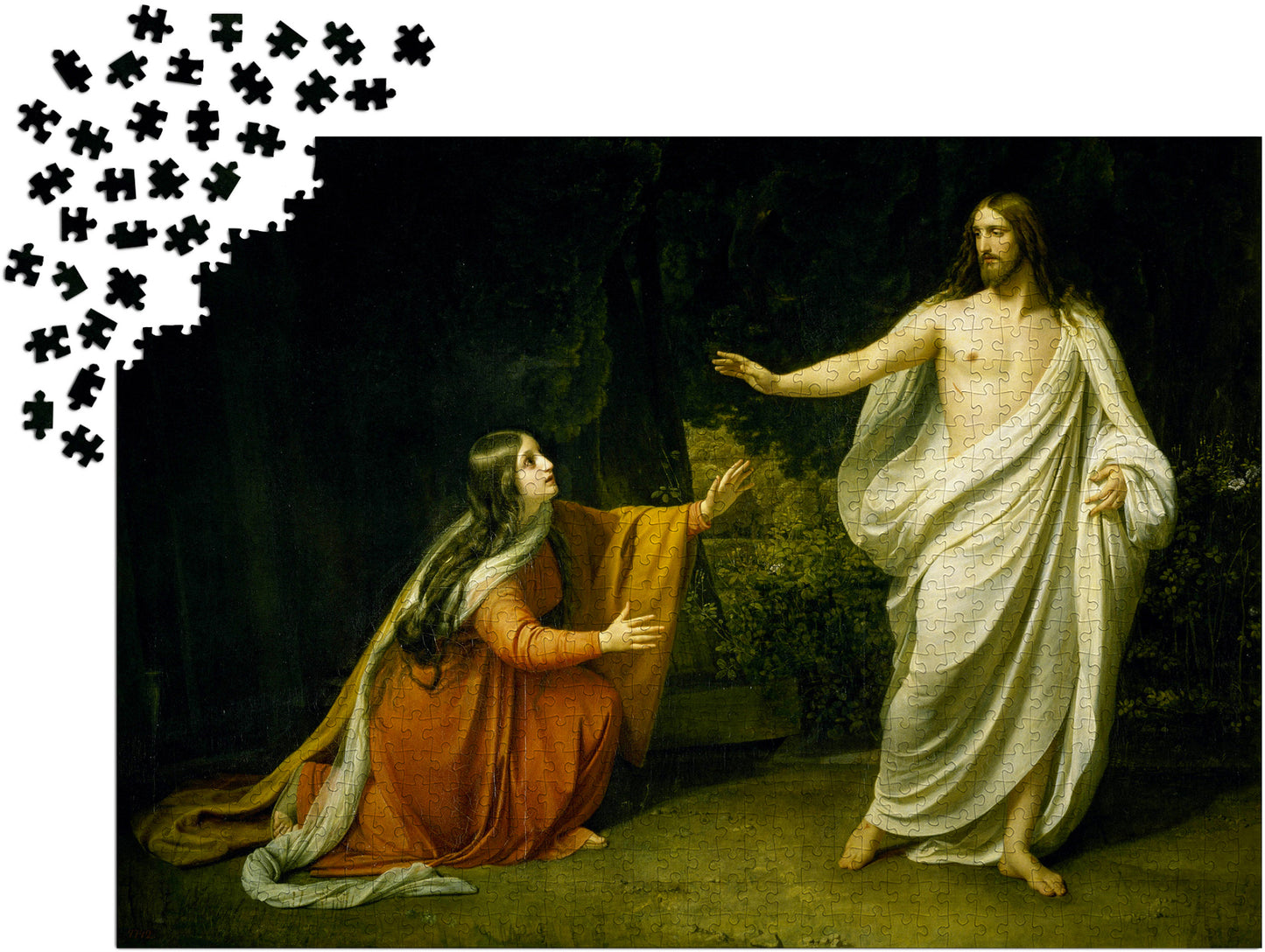 1000 Pieces Jigsaw Puzzle - Alexander Ivanov: Christ's Appearance to Mary Magdalene after the Resurrection (1533)