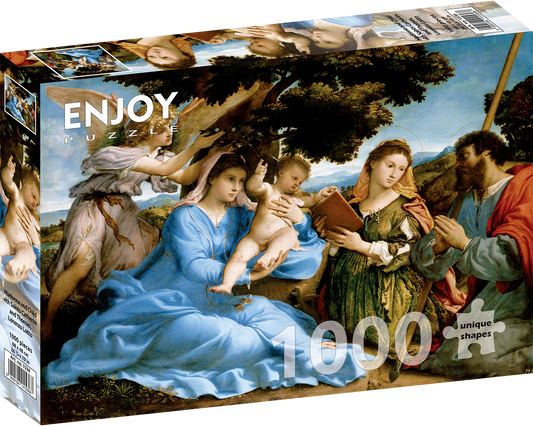 1000 Pieces Jigsaw Puzzle - Lorenzo Lotto: Madonna and Child with Saints Catherine and Thomas (1536)