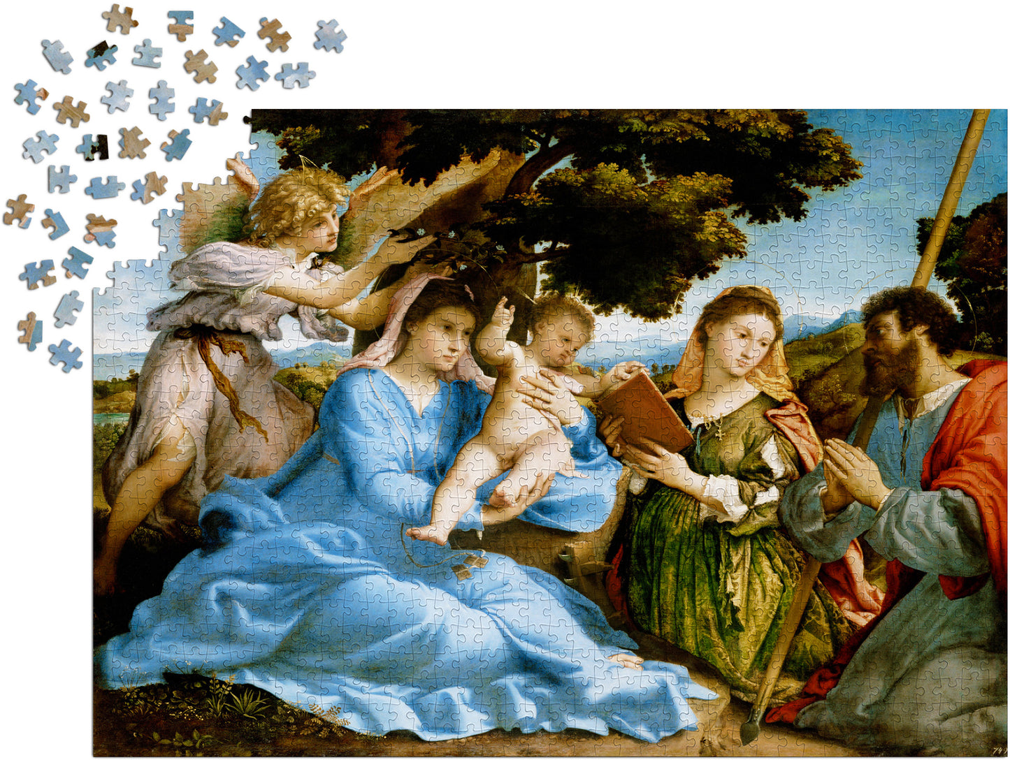 1000 Pieces Jigsaw Puzzle - Lorenzo Lotto: Madonna and Child with Saints Catherine and Thomas (1536)
