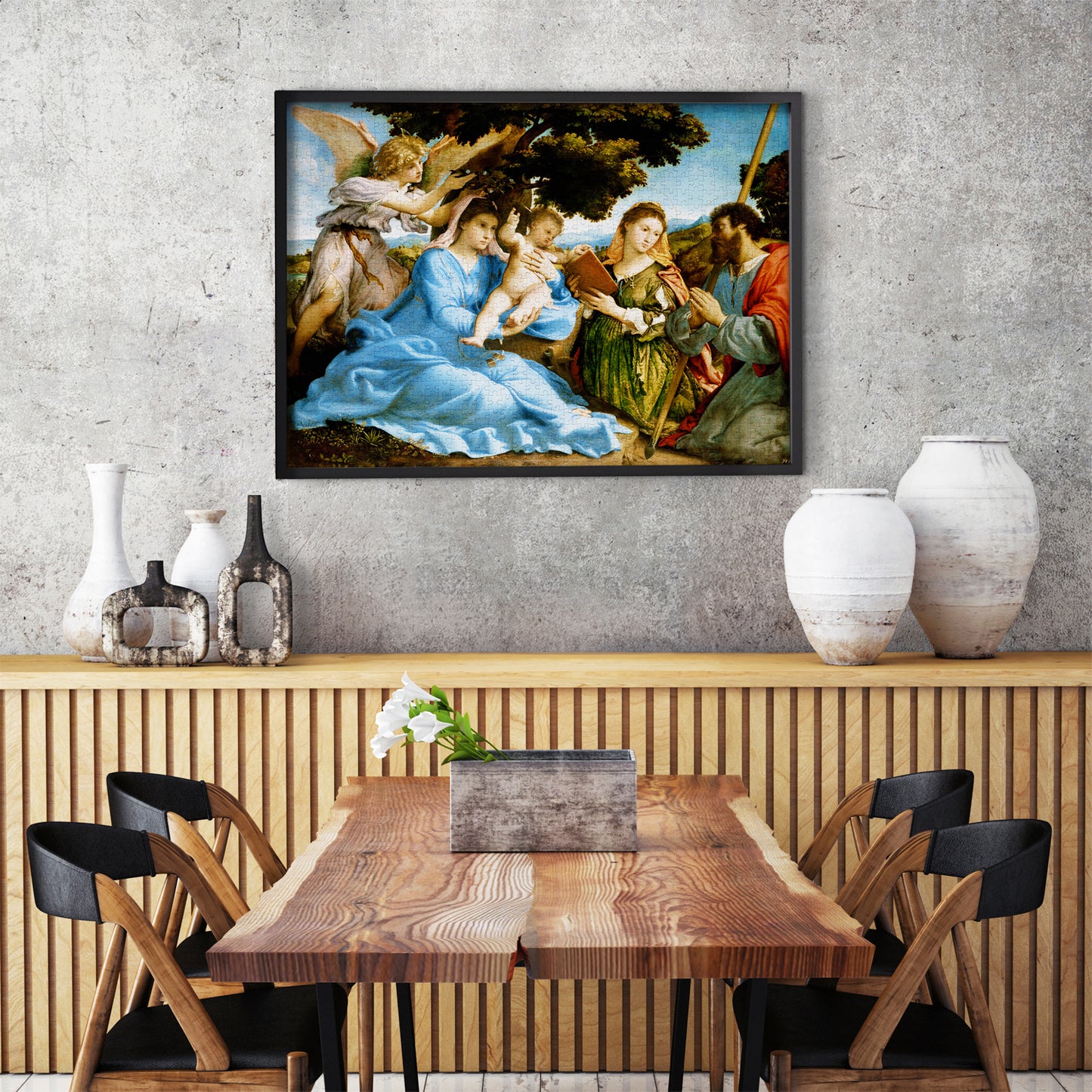 1000 Pieces Jigsaw Puzzle - Lorenzo Lotto: Madonna and Child with Saints Catherine and Thomas (1536)