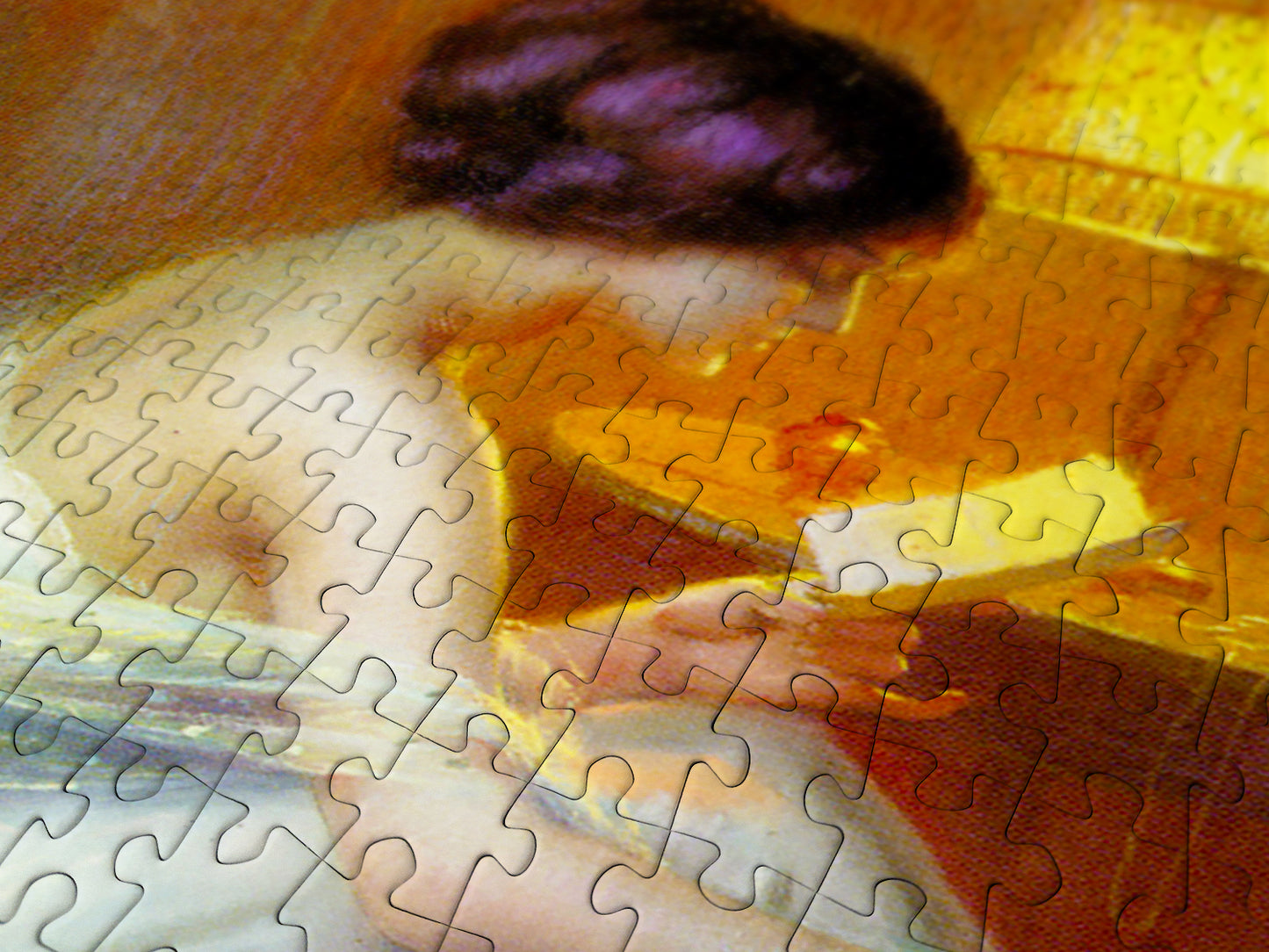 1000 Pieces Jigsaw Puzzle - Delphin Enjolras: Reading at Lamp Light (1539)