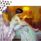 1000 Pieces Jigsaw Puzzle - Delphin Enjolras: Reading at Lamp Light (1539)