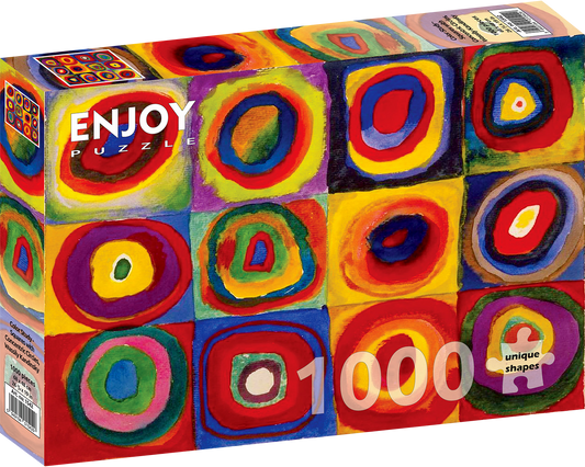 1000 Pieces Jigsaw Puzzle - Vassily Kandinsky: Color Study - Squares with Concentric Circles (1542)