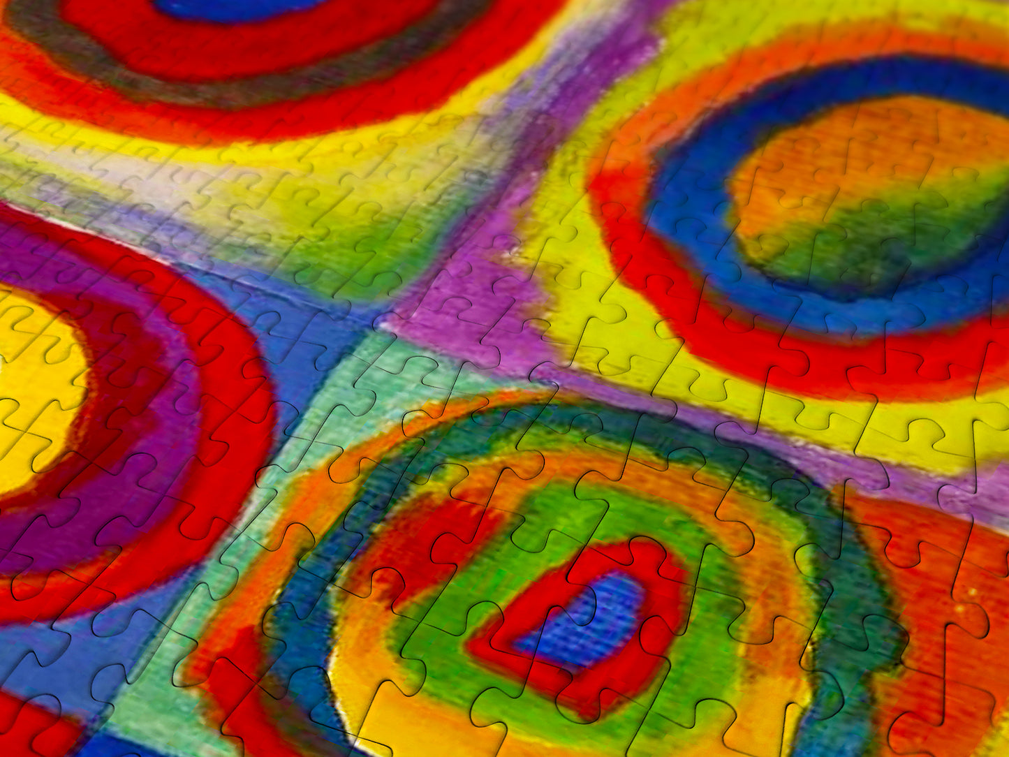 1000 Pieces Jigsaw Puzzle - Vassily Kandinsky: Color Study - Squares with Concentric Circles (1542)