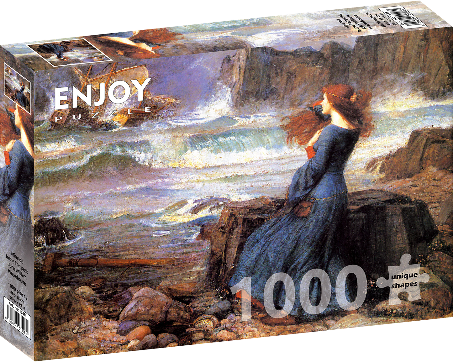 1000 Pieces Jigsaw Puzzle - John William Waterhouse: Miranda in the Tempest (1548)