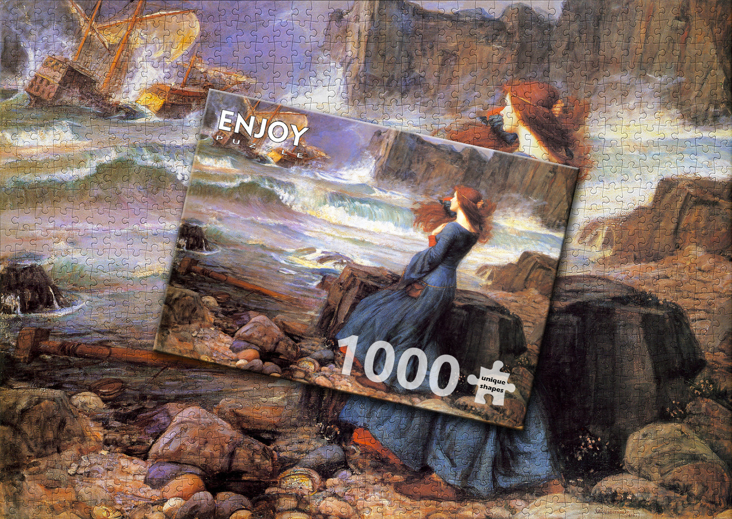 1000 Pieces Jigsaw Puzzle - John William Waterhouse: Miranda in the Tempest (1548)