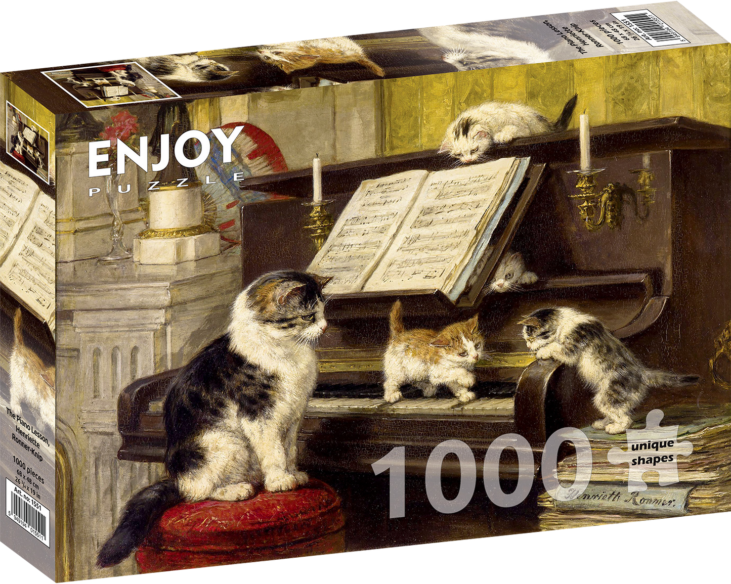 1000 Pieces Jigsaw Puzzle - Henriette Ronner-Knip: The Piano Lesson (1551)