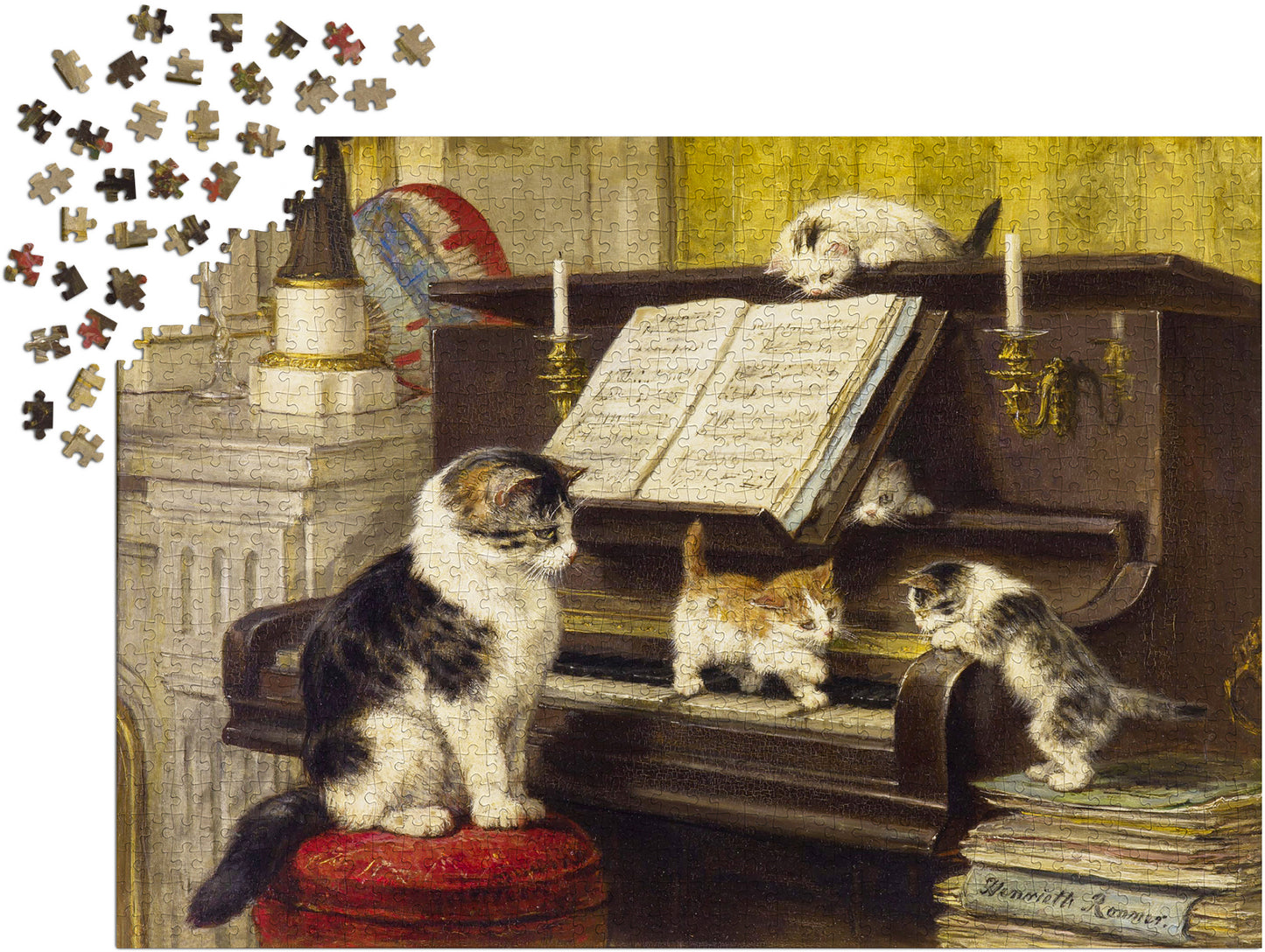 1000 Pieces Jigsaw Puzzle - Henriette Ronner-Knip: The Piano Lesson (1551)