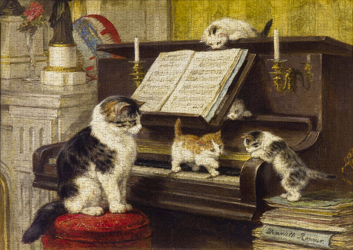 1000 Pieces Jigsaw Puzzle - Henriette Ronner-Knip: The Piano Lesson (1551)