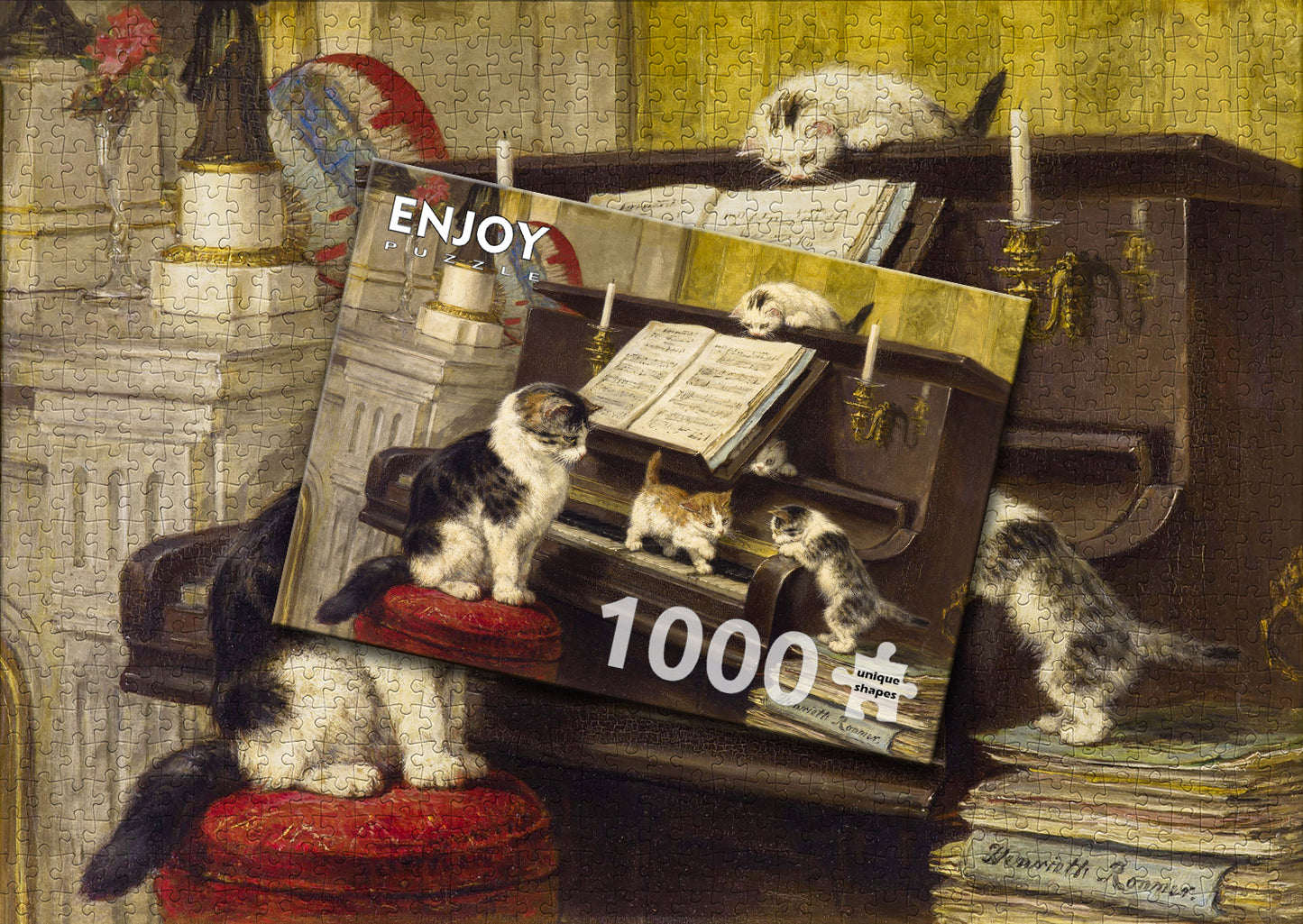 1000 Pieces Jigsaw Puzzle - Henriette Ronner-Knip: The Piano Lesson (1551)