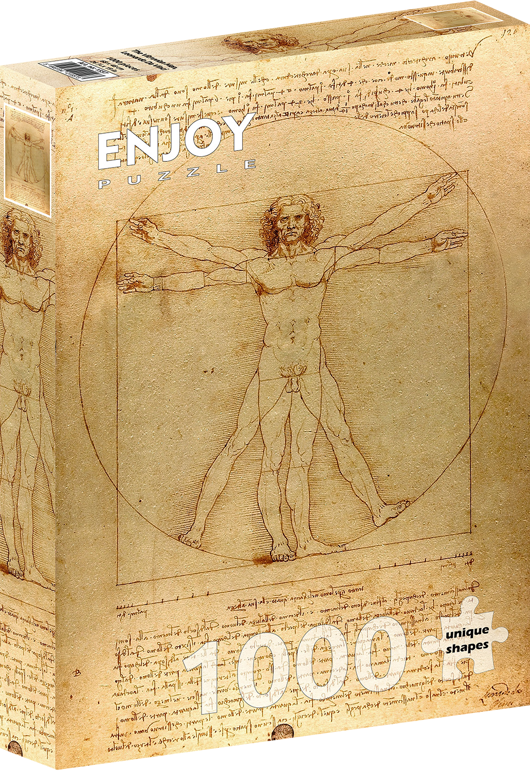 1000 Pieces Jigsaw Puzzle - Leonardo Da Vinci: The Vitruvian Man (1557)