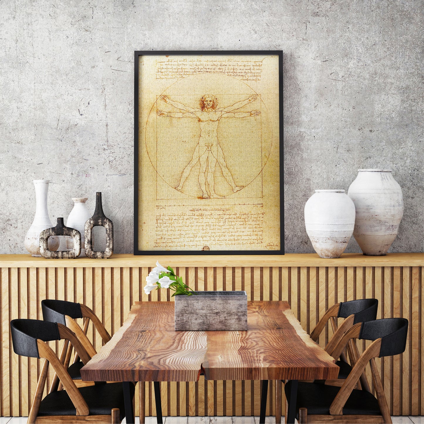 1000 Pieces Jigsaw Puzzle - Leonardo Da Vinci: The Vitruvian Man (1557)
