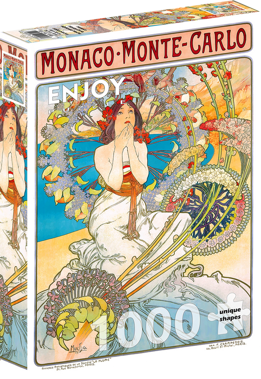 1000 Pieces Jigsaw Puzzle - Alfons Mucha: Monaco Monte Carlo (1560)