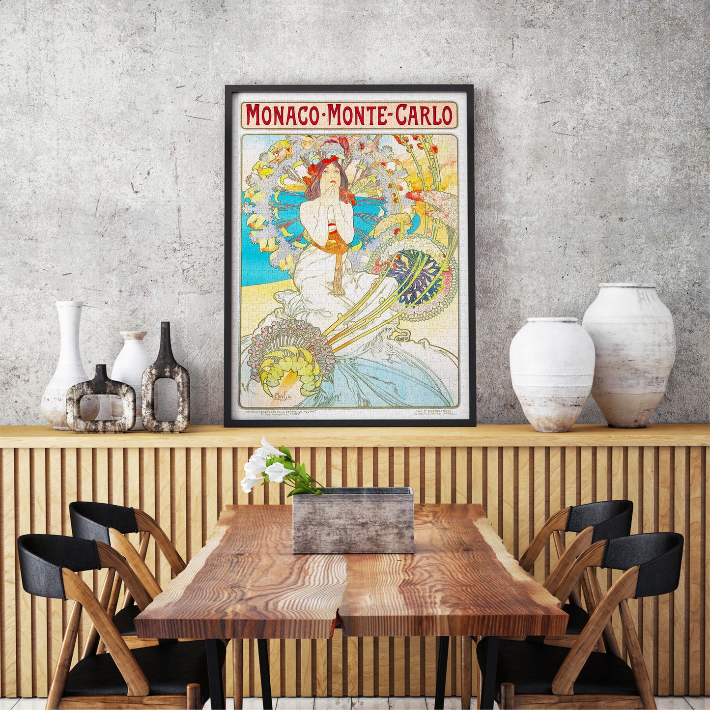 1000 Pieces Jigsaw Puzzle - Alfons Mucha: Monaco Monte Carlo (1560)
