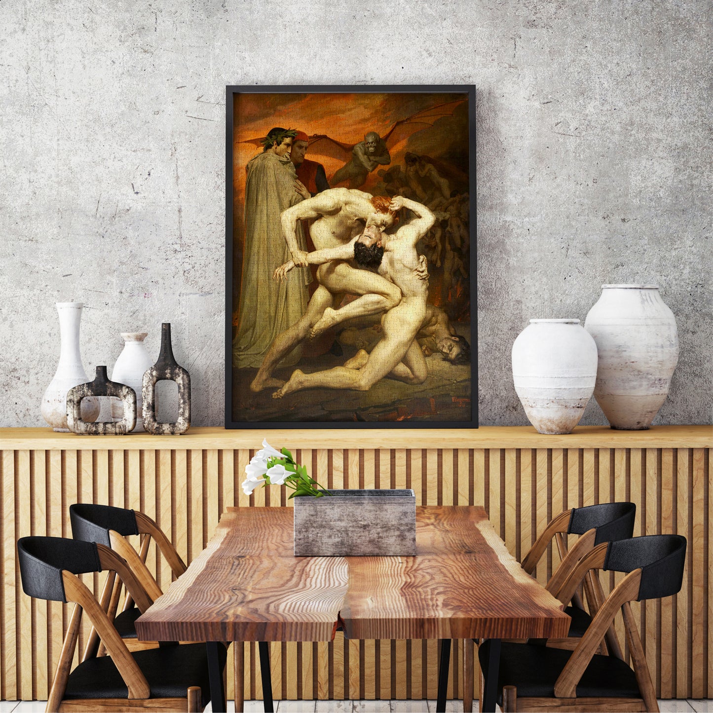1000 Pieces Jigsaw Puzzle - William Bouguereau: Dante and Virgile (1563)