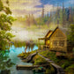 1000 Pieces Jigsaw Puzzle - A Log Cabin on the River (1602)