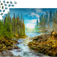 1000 Pieces Jigsaw Puzzle - A Log Cabin by the Rapids (1605)