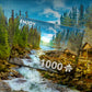 1000 Pieces Jigsaw Puzzle - A Log Cabin by the Rapids (1605)