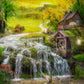 1000 Pieces Jigsaw Puzzle - A Log Cabin by the Magic Creek (1608)