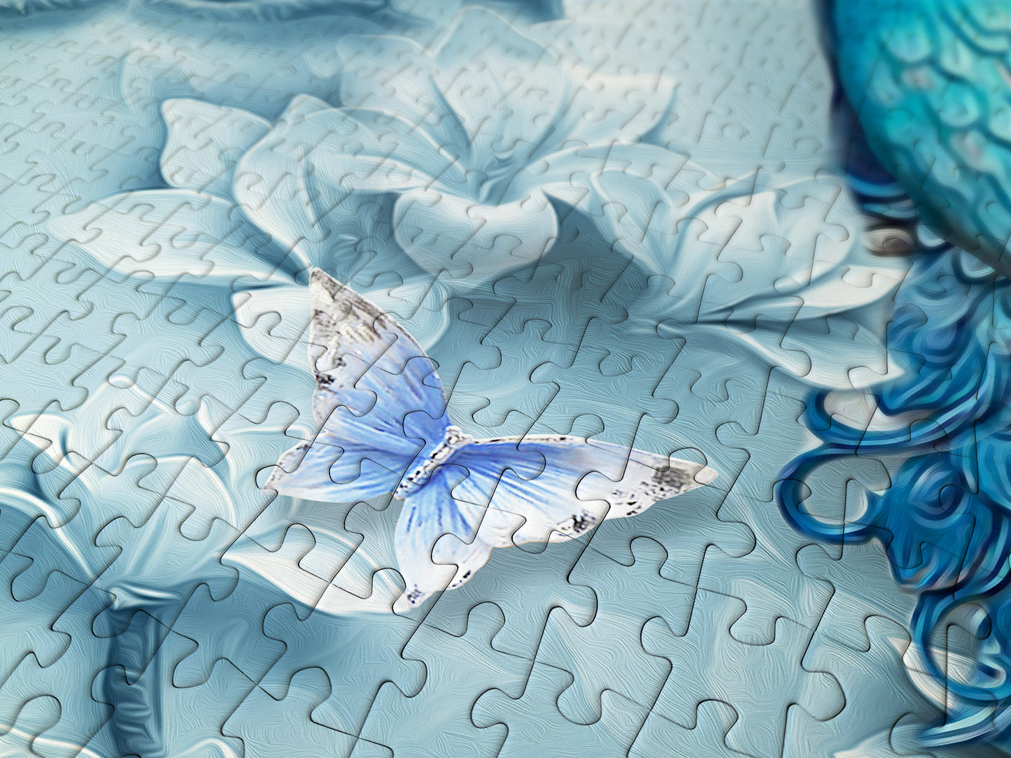 1000 Pieces Jigsaw Puzzle - Blue Peacocks (1623)