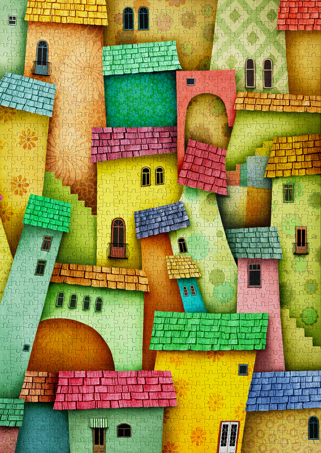 1000 Pieces Jigsaw Puzzle - Joyful Houses (1629)