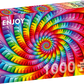 1000 Pieces Jigsaw Puzzle - Psychedelic Rainbow Spiral (1635)
