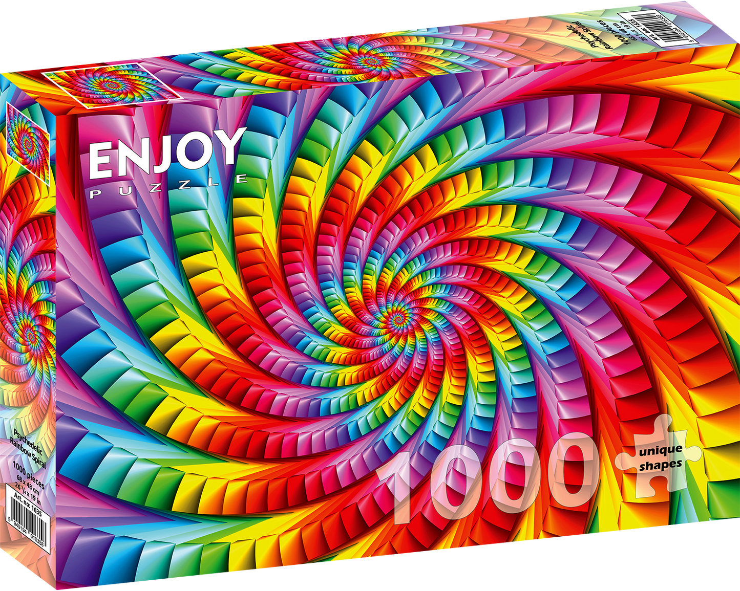 1000 Pieces Jigsaw Puzzle - Psychedelic Rainbow Spiral (1635)