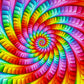 1000 Pieces Jigsaw Puzzle - Psychedelic Rainbow Spiral (1635)