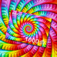 1000 Pieces Jigsaw Puzzle - Psychedelic Rainbow Spiral (1635)