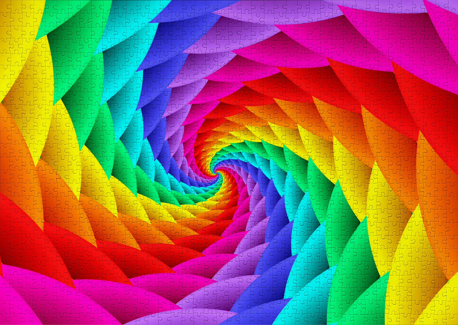1000 Pieces Jigsaw Puzzle - Gradient Rainbow Swirl (1638) – ENJOY
