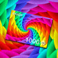 1000 Pieces Jigsaw Puzzle - Gradient Rainbow Swirl (1638)