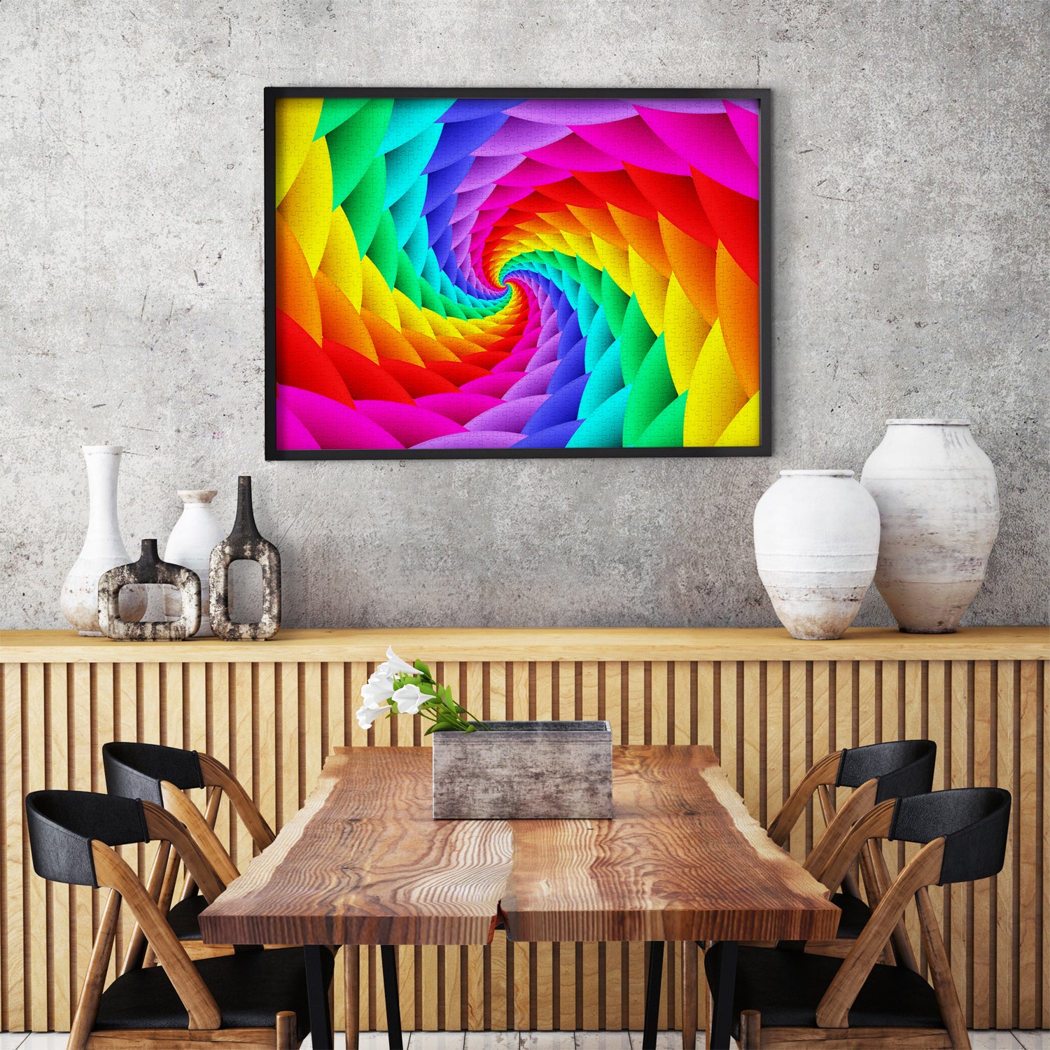 1000 Pieces Jigsaw Puzzle - Gradient Rainbow Swirl (1638) – ENJOY