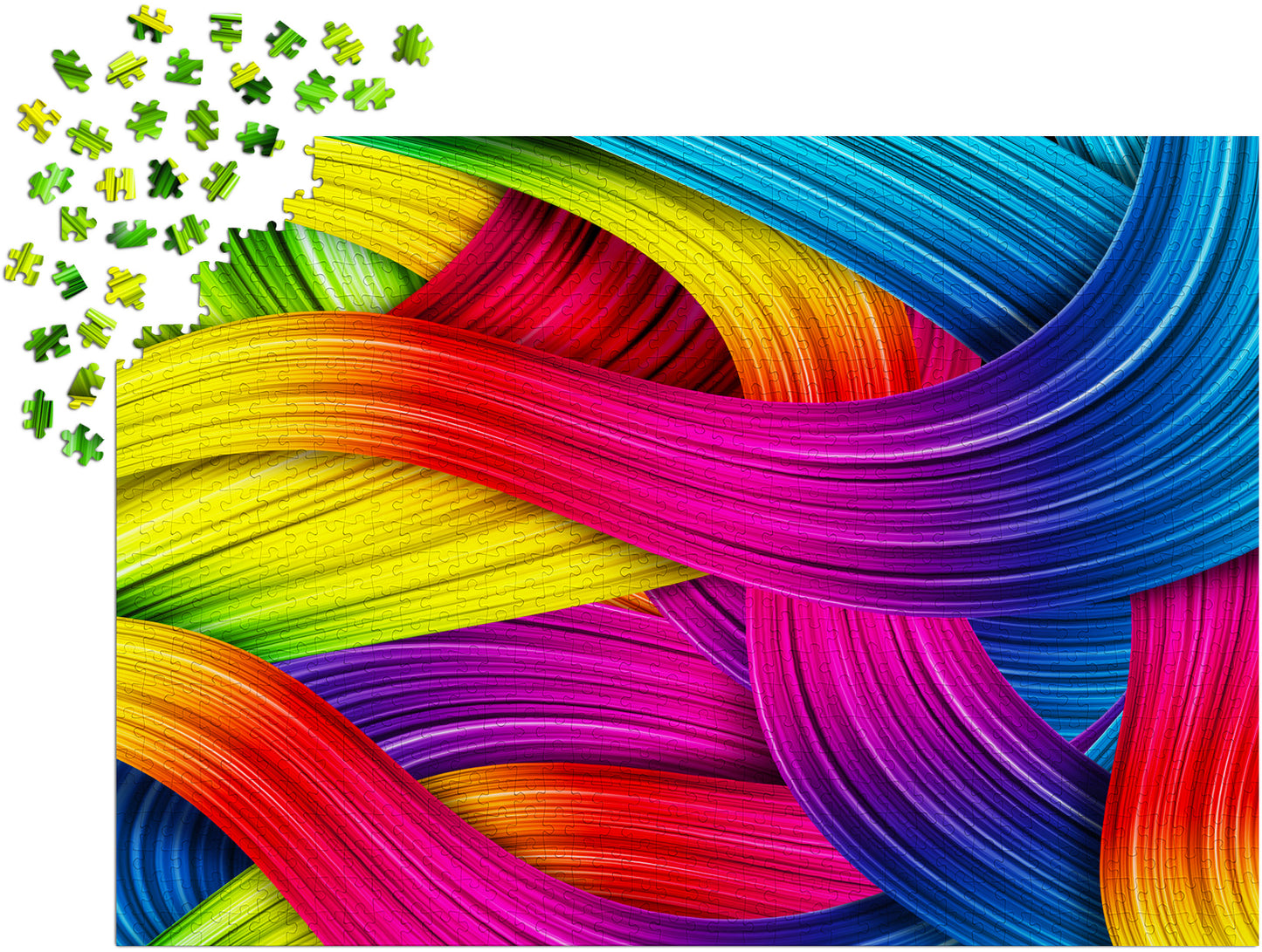1000 Pieces Jigsaw Puzzle - Knitting Rainbows (1644)