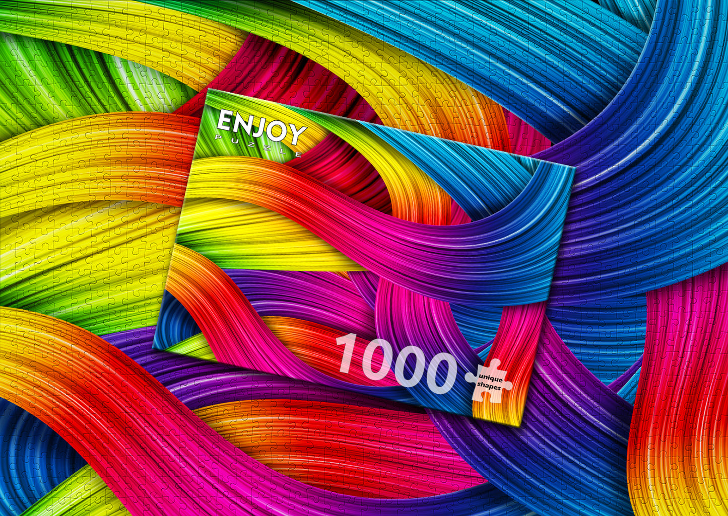 1000 Pieces Jigsaw Puzzle - Knitting Rainbows (1644)