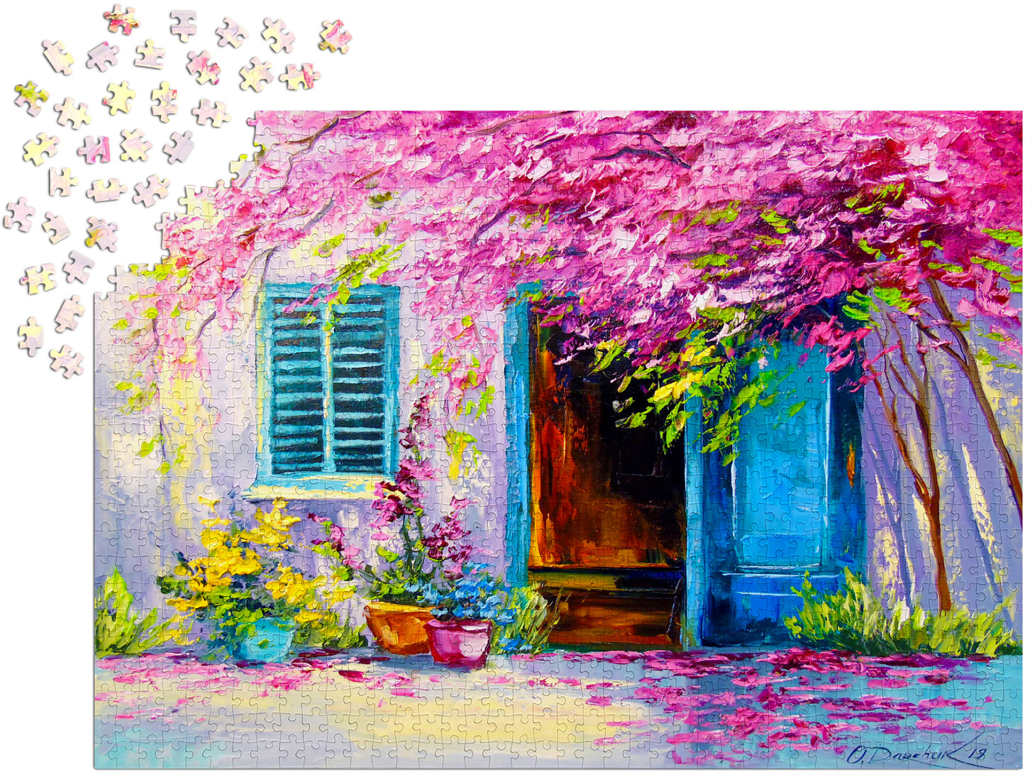 1000 Pieces Jigsaw Puzzle - Blooming Courtyard (1693)