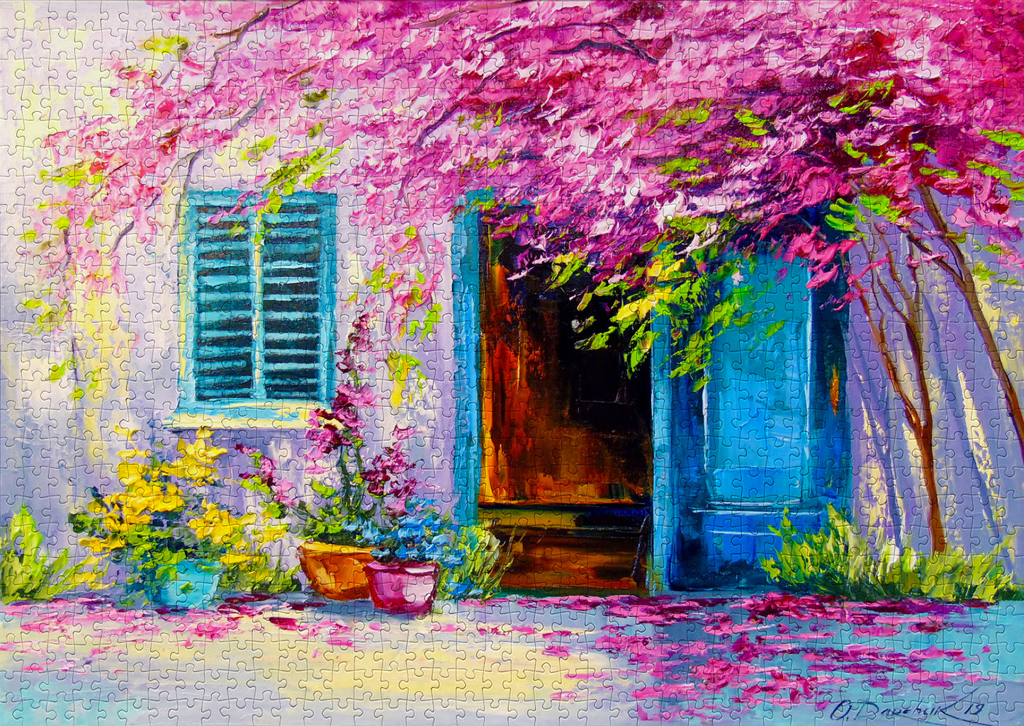 1000 Pieces Jigsaw Puzzle - Blooming Courtyard (1693)