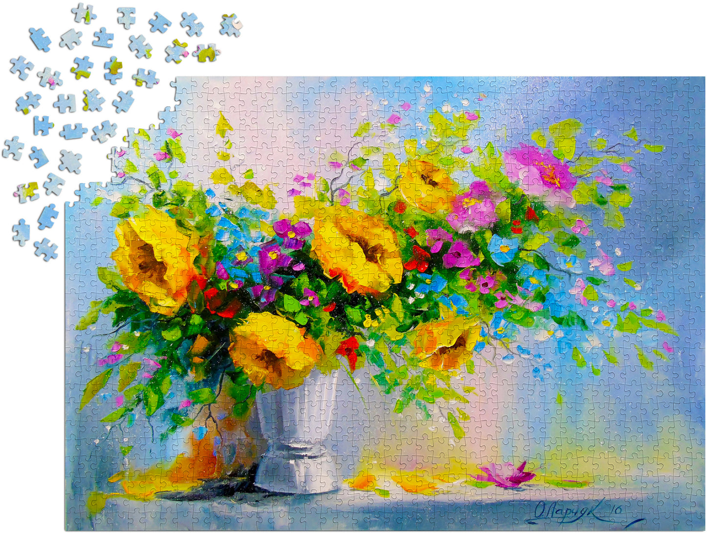 1000 Pieces Jigsaw Puzzle - Bouquet with Yellow Flowers (1699)