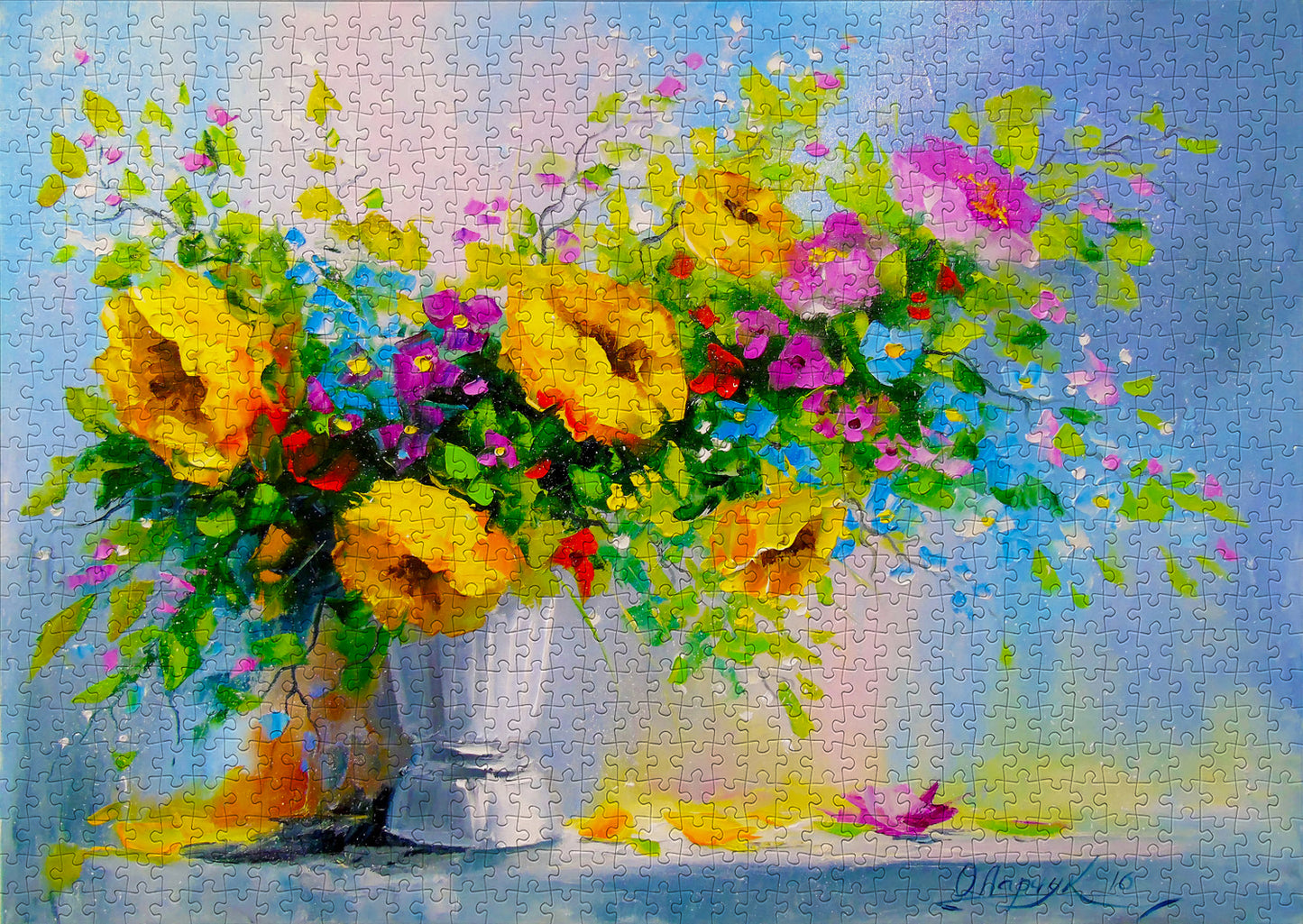 1000 Pieces Jigsaw Puzzle - Bouquet with Yellow Flowers (1699)