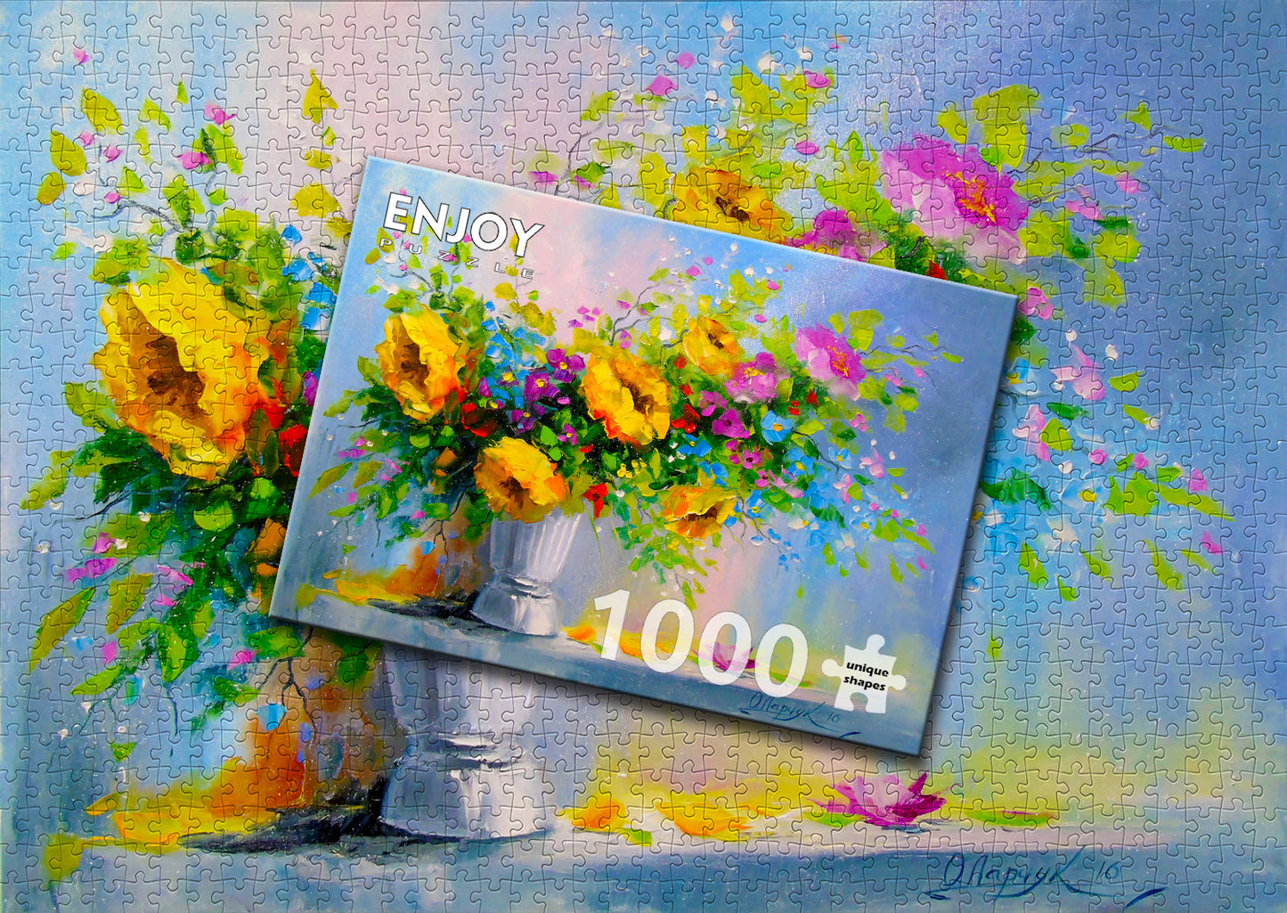 1000 Pieces Jigsaw Puzzle - Bouquet with Yellow Flowers (1699)