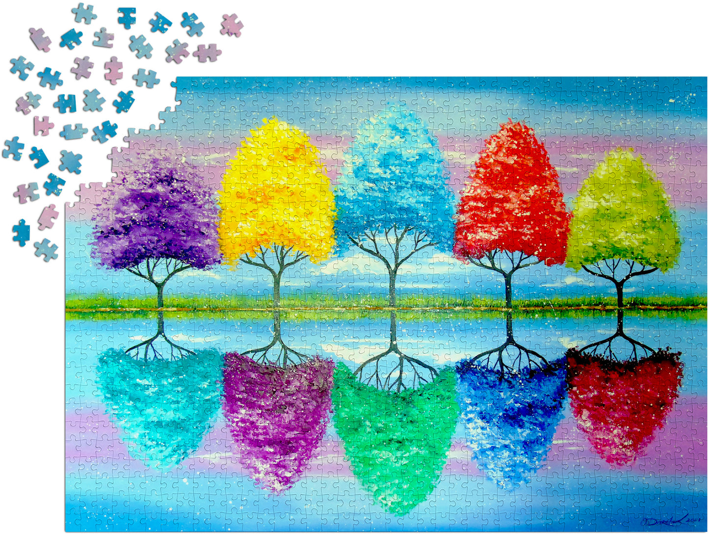 1000 Pieces Jigsaw Puzzle - Each Tree Has Its Own Colorful History (1702)